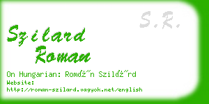 szilard roman business card